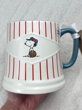 Rae Dunn Peanuts Play Ball Mug